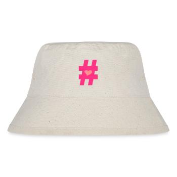 ❤I Love Hashtag-Hashtag Symbol Vector Design❤ - Stanley/Stella Recycled Bucket Hat - natural - Front