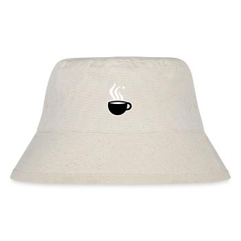 Becher mit heißem Getränk - Stanley/Stella recycelter Bucket Hat - Naturweiß - Vorne