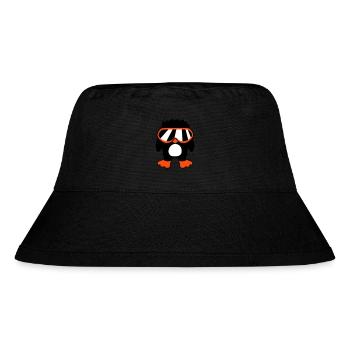 Pinguin Vogel Coole Schibrille DJ Spaß Vögelchen - Stanley/Stella recycelter Bucket Hat - Schwarz - Vorne