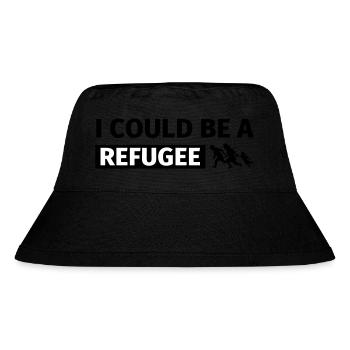 I could be a refugee - Stanley/Stella Recycled Bucket Hat - black - Front