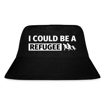 I could be a refugee - Stanley/Stella Recycled Bucket Hat - black - Front