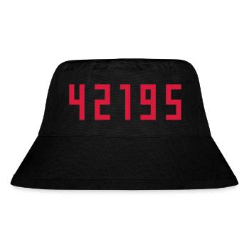 Marathon 42195 meters - Stanley/Stella Recycled Bucket Hat - black - Front