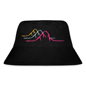 3 colorful mountains Alps - Stanley/Stella Recycled Bucket Hat - black - Front