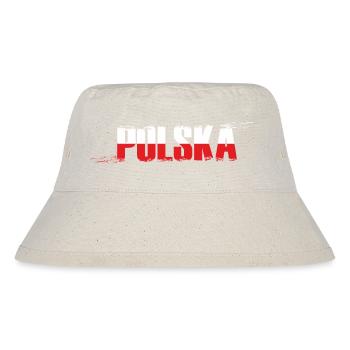 Nationalpatriotisches Thema - Polen - Stanley/Stella recycelter Bucket Hat - Naturweiß - Vorne