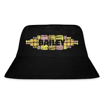 Bailey - Stanley/Stella recycelter Bucket Hat - Schwarz - Vorne