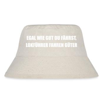 Train drivers drive goods - funny saying - Stanley/Stella Recycled Bucket Hat - natural - Front