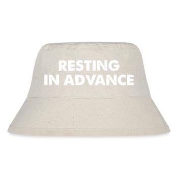 Resting in Advance - Stanley/Stella recycelter Bucket Hat - Naturweiß - Vorne