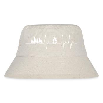 Fire Camp Forest Heartbeat Heart Heartbeat Bonfire - Stanley/Stella Recycled Bucket Hat - natural - Front