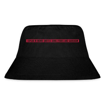 speak lyrics and sarcasm - Stanley/Stella Recycled Bucket Hat - black - Front