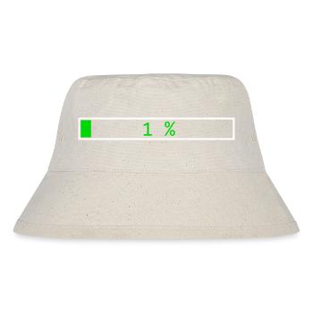Barre de chargement Vert 1% contour Blanc - Bob recyclé Stanley/Stella - blanc naturel - Devant