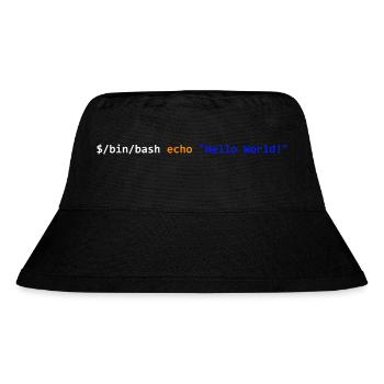 Hello World! Bash - Stanley/Stella Recycled Bucket Hat - black - Front