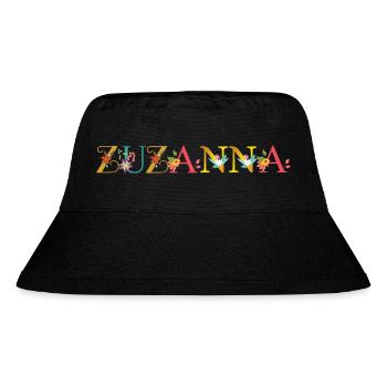 ZUZANNA name decorated with flowers - Stanley/Stella Recycled Bucket Hat - black - Front