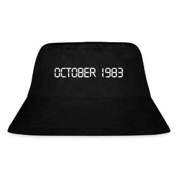 Geburtsjahr Shirt Retro 1983 Oktober - Stanley/Stella recycelter Bucket Hat - Schwarz - Vorne