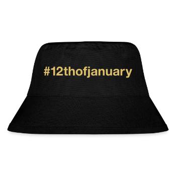 born on January 12 Birthday birthday - Stanley/Stella Recycled Bucket Hat - black - Front