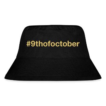 geboren am 9. Oktober Geburtstag birthday - Stanley/Stella recycelter Bucket Hat - Schwarz - Vorne