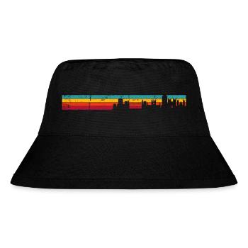 Bristol Skyline retro - Stanley/Stella recycelter Bucket Hat - Schwarz - Vorne