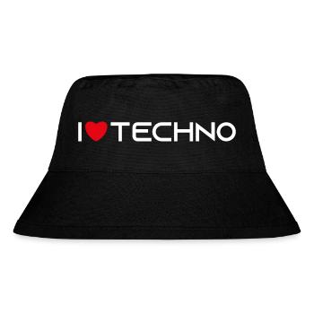 techno - Stanley/Stella Recycled Bucket Hat - black - Front