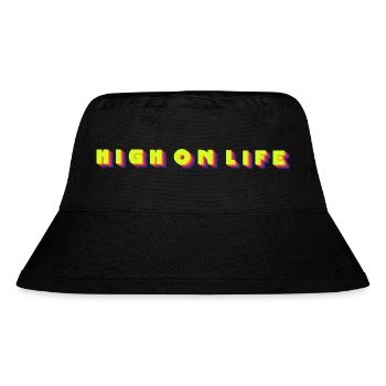 High on life - Stanley/Stella recycelter Bucket Hat - Schwarz - Vorne