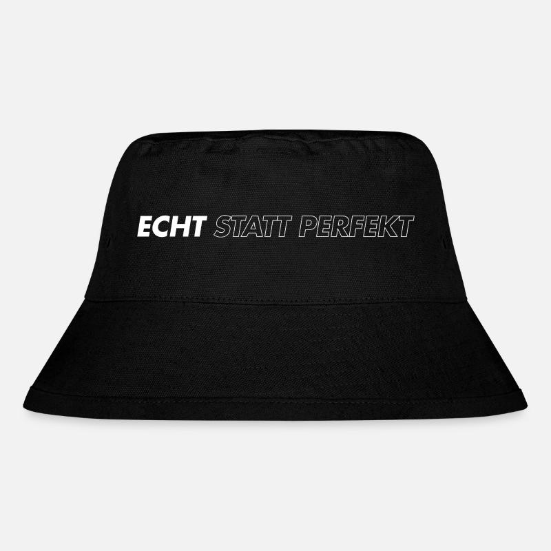 Echt statt perfekt - Stanley/Stella recycelter Bucket Hat - Schwarz