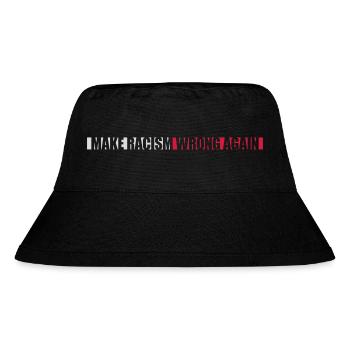 make racism wrong again - Stanley/Stella recycelter Bucket Hat - Schwarz - Vorne
