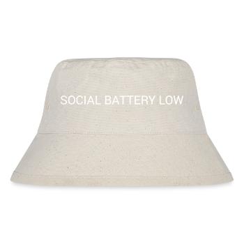 Batterie sociale faible – Conception de texte introvertie - Bob recyclé Stanley/Stella - blanc naturel - Devant