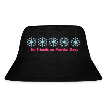 No. of friends on Powder days - Stanley/Stella Recycled Bucket Hat - black - Front