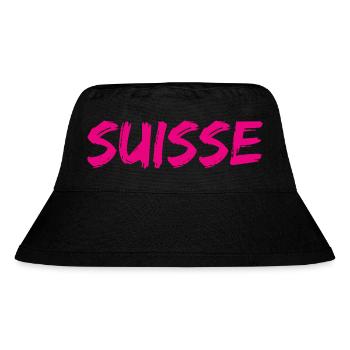 SCHWEIZ. LAND - Stanley/Stella recycelter Bucket Hat - Schwarz - Vorne