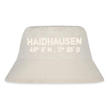 Koordinaten Breitengrad von Haidhausen liebe Münch - Stanley/Stella recycelter Bucket Hat - Naturweiß - Vorne