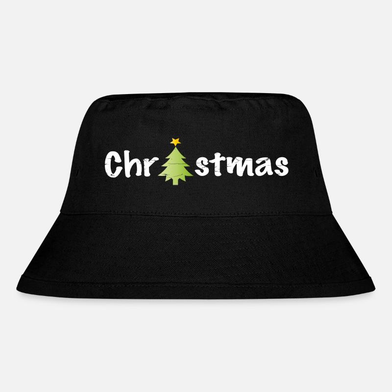 Christmas claim with tree - Stanley/Stella Recycled Bucket Hat - black