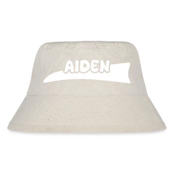 Geschenk für Aiden - Stanley/Stella recycelter Bucket Hat - Naturweiß - Vorne