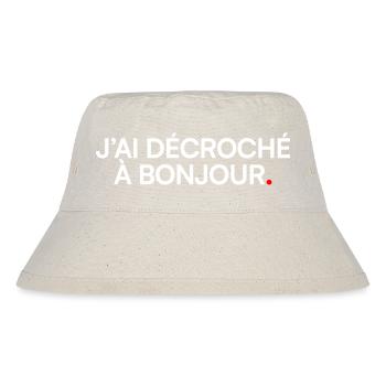 I picked up hello humor meeting - Stanley/Stella Recycled Bucket Hat - natural - Front