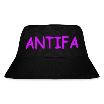 Antifa - lilac - Stanley/Stella recycelter Bucket Hat - Schwarz - Vorne