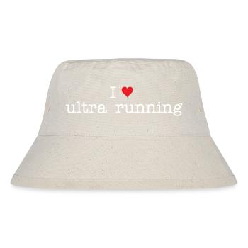 Ich liebe Ultra Running - Stanley/Stella recycelter Bucket Hat - Naturweiß - Vorne