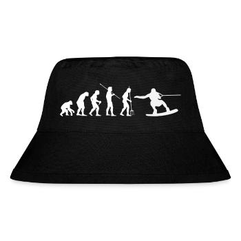 Wakeskaten Wakeskating Wakeskater Wakeboard - Stanley/Stella recycelter Bucket Hat - Schwarz - Vorne