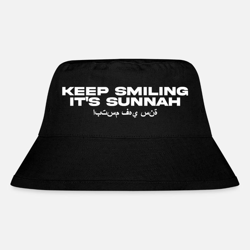 Keep Smiling it's Sunnah - Stanley/Stella recycelter Bucket Hat - Schwarz
