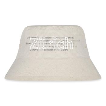 Schweizer Städte Zürich - Stanley/Stella recycelter Bucket Hat - Naturweiß - Vorne