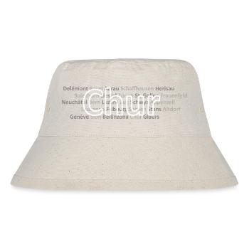 Schweizer Städte Chur - Stanley/Stella recycelter Bucket Hat - Naturweiß - Vorne