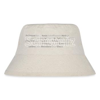 Schweizer Städte Schweiz - Stanley/Stella recycelter Bucket Hat - Naturweiß - Vorne