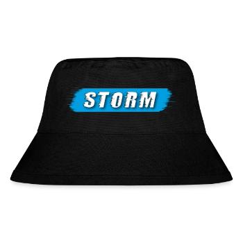 Storm claim - timeless Design - Stanley/Stella recycelter Bucket Hat - Schwarz - Vorne