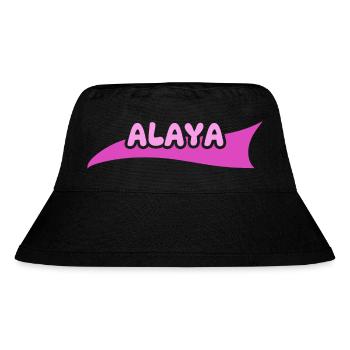 Vorname Alaya - Stanley/Stella recycelter Bucket Hat - Schwarz - Vorne
