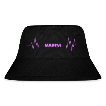 First name Madita - Stanley/Stella Recycled Bucket Hat - black - Front