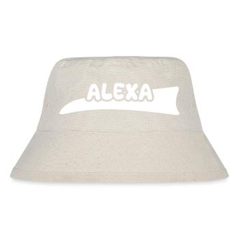 Geschenk für Alexa - Stanley/Stella recycelter Bucket Hat - Naturweiß - Vorne