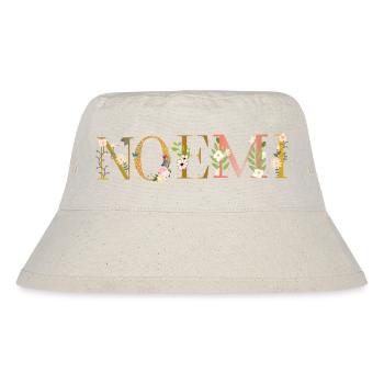 NOEMI name decorated with flowers - Stanley/Stella Recycled Bucket Hat - natural - Front
