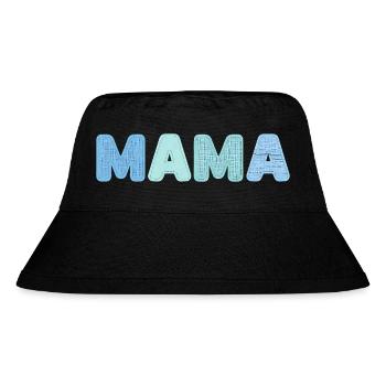 Patchwork Geschenkidee für Mama zum Muttertag - Stanley/Stella recycelter Bucket Hat - Schwarz - Vorne