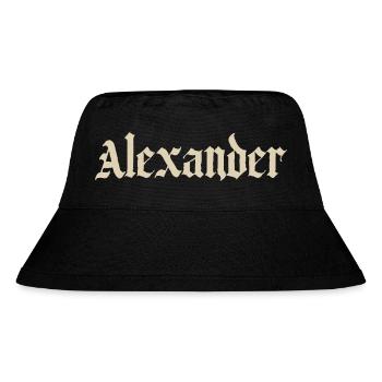 Alexander Gothic lettering - Stanley/Stella Recycled Bucket Hat - black - Front