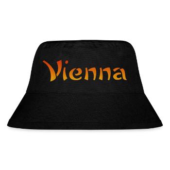 Vienna Text - Stanley/Stella recycelter Bucket Hat - Schwarz - Vorne