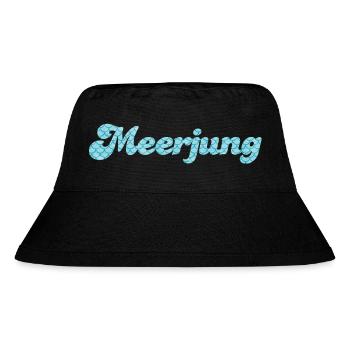 Meerjung Küste Meer Mann Fischkopp Schuppen Fan - Stanley/Stella recycelter Bucket Hat - Schwarz - Vorne