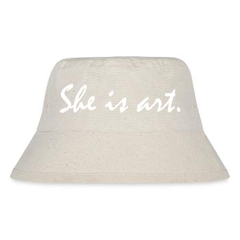 She is art - Stanley/Stella Recycled Bucket Hat - natural - Front