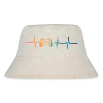 heartbeat game console - Stanley/Stella Recycled Bucket Hat - natural - Front