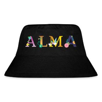 ALMA name decorated with flowers - Stanley/Stella Recycled Bucket Hat - black - Front